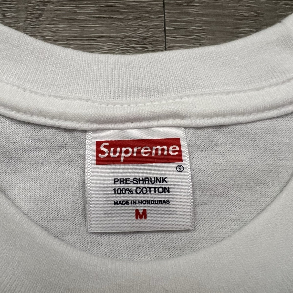Supreme LA Relief Fire Box Logo Tee Sterling Ruby Size Medium