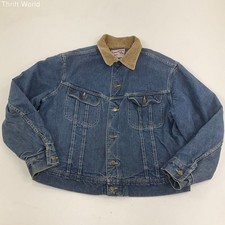 Vintage 70s Lee Storm Rider Blanket Lined Denim Jacket Workwear USA Sz 46 101 LJ