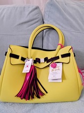 Save My Bag Borsa a mano donna Miss Lycra Gelosia con ciondolo borsa Fusia Lame. Etichette nuove