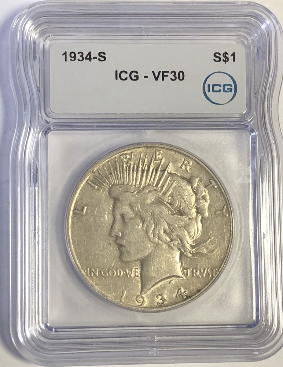 Silver ICG 1934 Year Peace Dollars (1921-1935) for sale | eBay