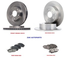 FRONT AND REAR BRAKE DISCS & PADS FOR NISSAN PULSAR 1.2 1.5 DCi 1.6 2014-2018