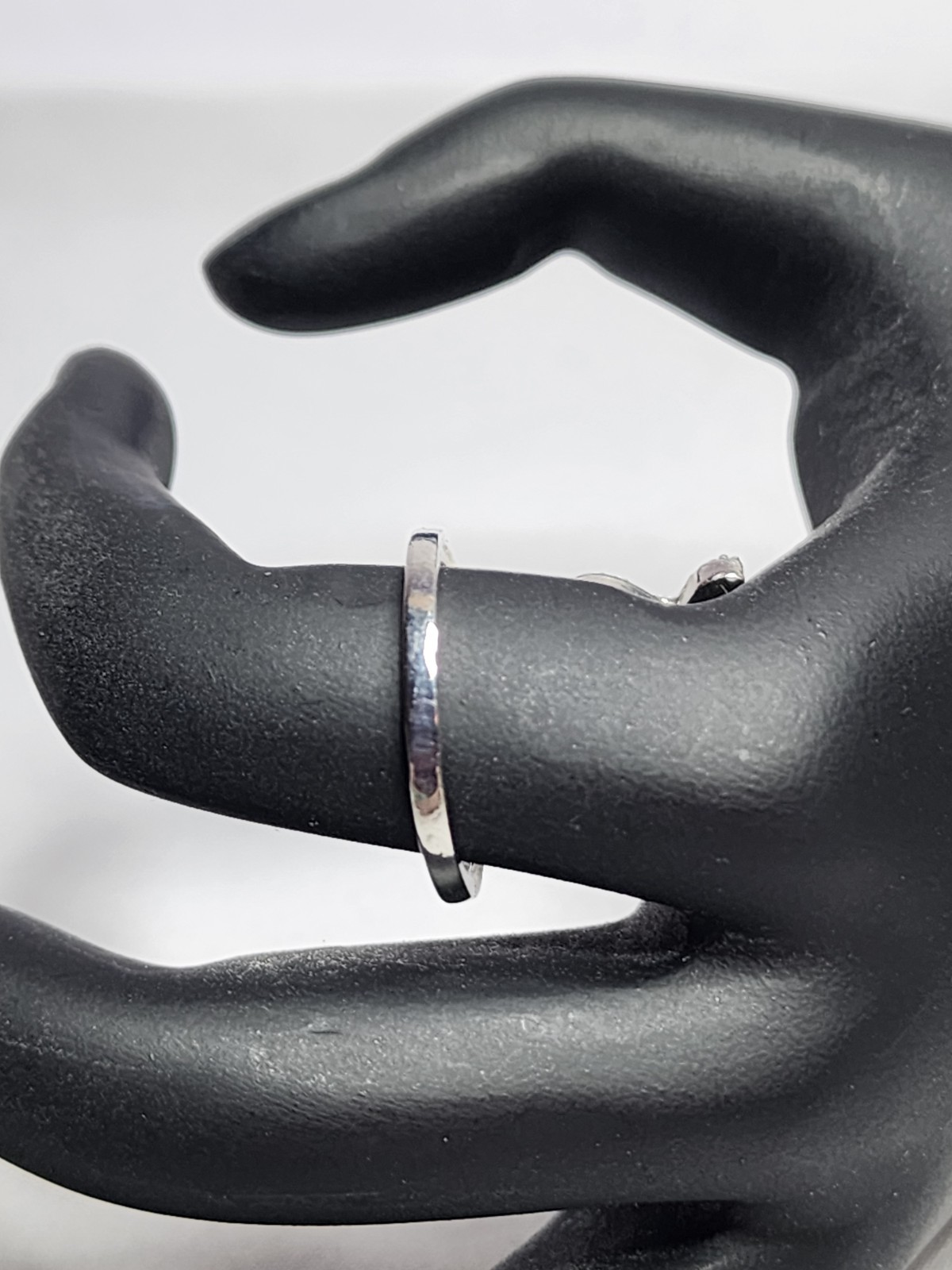SILVERTONE  Crystal SNAKE TAIL RING  Ajustable Si… - image 3