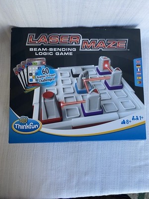 ThinkFun Laser Maze Beam-Bending Logic Game, 60 Challenges, Complete, 8 To Adult