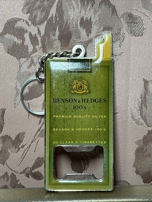 Vintage Benson & Hedges Cigarette 100's Keychain Bottle Opener Bar Tool