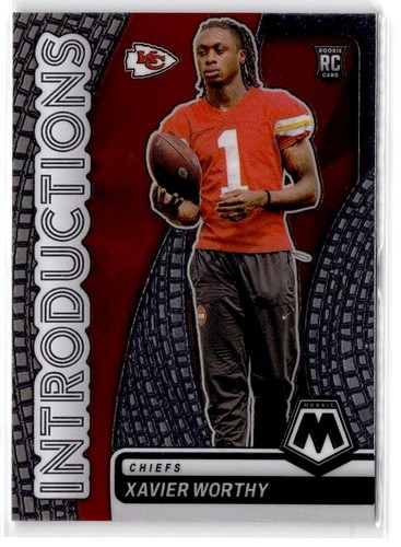 2024 Panini Mosaic Xavier Worthy RC #10 Introductions Kansas City Chiefs - Foto 1 di 2