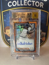 Anibal Salas 1st Bowman Auto Orange Shimmer /25 BGS 9.5/10 Tigers