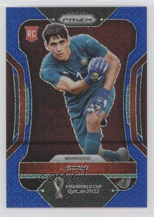 2022 Panini Prizm World Cup Qatar Blue Mojo 56/75 Yassine Bounou Bono #238 n0c