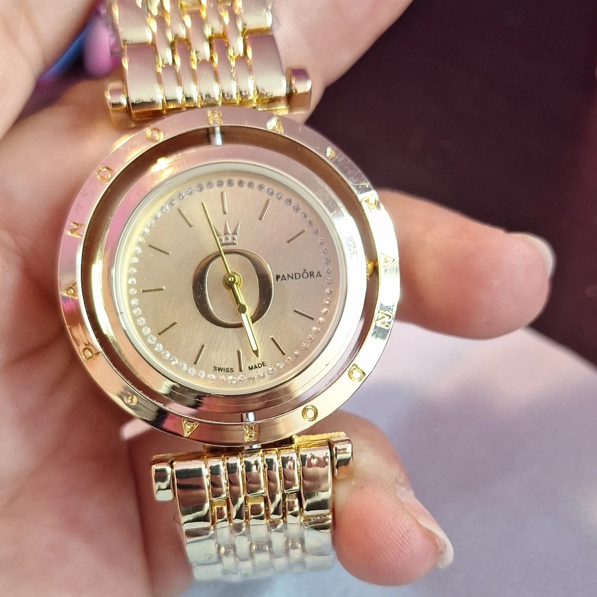 Retired Pandora Stainless Steel Rose Gold Plated Watch With Mesh Band PANDORA Wristwatches | eBay main image 4