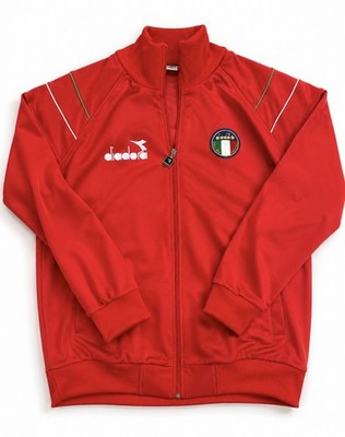 Authentic Italy 1986 Diadora Retro Football Zip Track Trainingsanzug Jacke XL