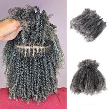 Afro Curly Braiding Hair 100 Human Hair Kinky Curly Bulk Hair For Dreadlock Loc