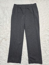 J. Jill Gray Herringbone Ponte Slim Leg Pull On Pants Size Large 36x28