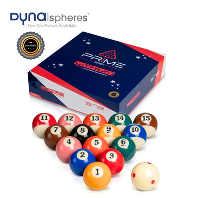 Dynaspheres American Pool Ball Set Spots Stripes Dynaphex Resin 57,2 mm Lithium