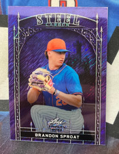 2024 Leaf Trinity Baseball #S-7 Brandon Sproat 7/8 Carbon Steel Purple (AQ)