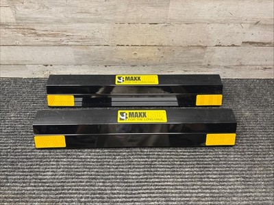 MaxxHaul 51034 16 in. Heavy Duty Car Parking Stoppers 2 Pack Easy Install 16''