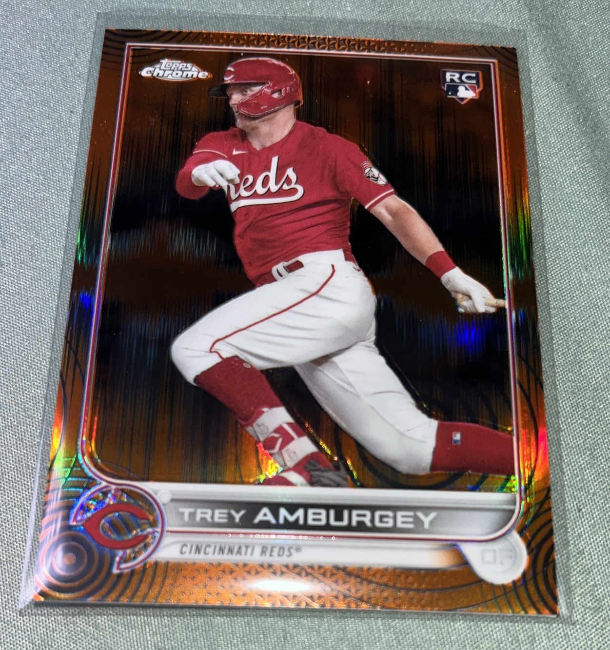 2022 Topps Chrome - Trey Amburgey #61 Orange Refractor /25 (RC)