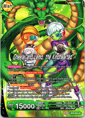 Cheelai And Lemo, The Kindhearted BT6-054 UC  Dragon Ball Super TCG Light Play