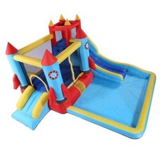 Inflatable Bounce House Double Slide Climbing Wall  Ball Pit for Out/Indoor NEW