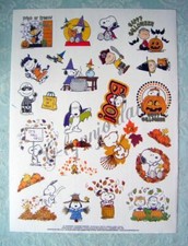 Peanuts Gang Snoopy Holiday Stickers 6 Large Sheets New 123 