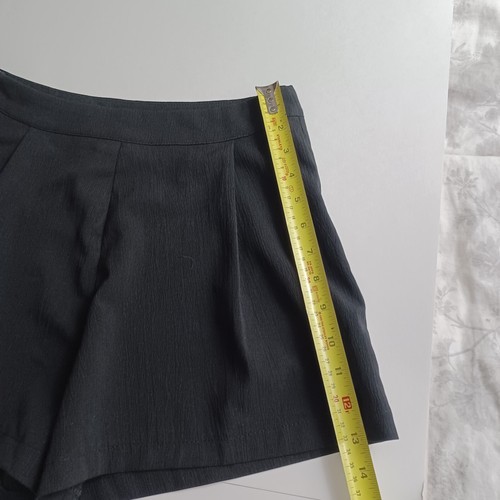 Shein Pilcated Wide Leg Shorts Black Small Size 4 **SEE MEASUREMENTS - Picture 14 of 15