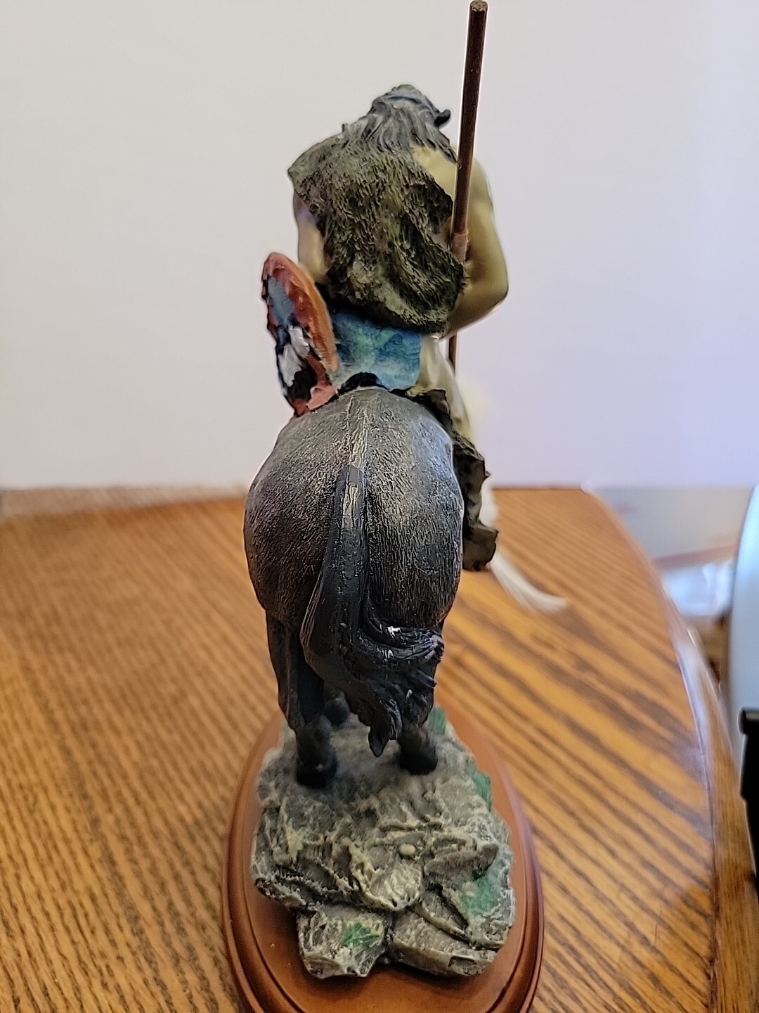 Native  American Riding Horse Spear with Feathers Warrior 10"