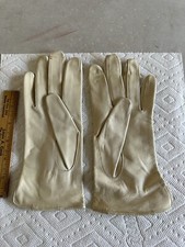 Vintage Women  s White Kid Leather Gloves Germany 7 Veb Modehandschuh Arnstadt