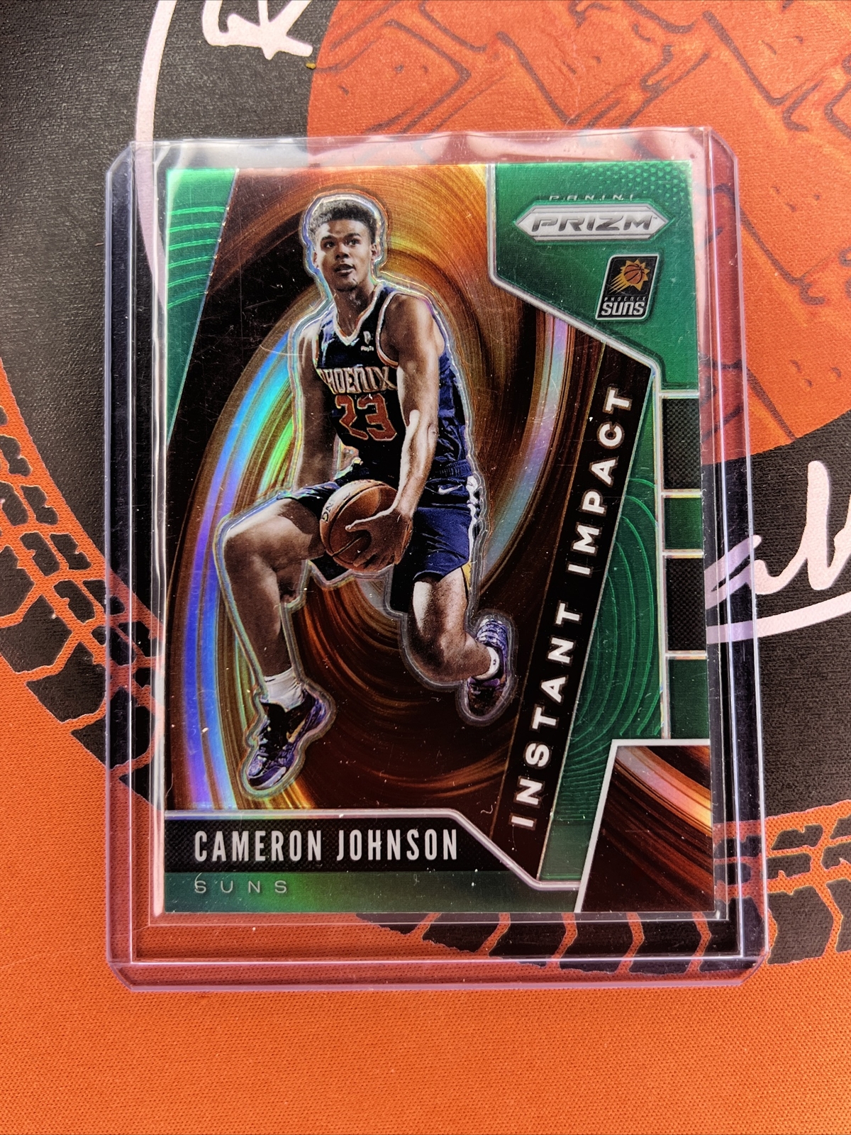 Cameron Johnson 2019 - prizm instant impact green rookie insert SP Suns