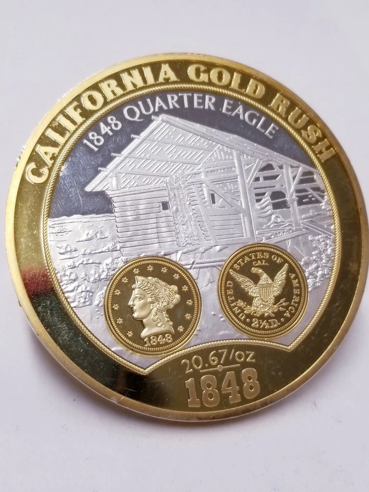 COLOSSAL CALIFORNIA GOLD RUSH COMMEMORATIVE COIN - Image 2 of 4