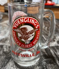 RARE YUENGLING'S BEER DRINKING GLASS / MUG YUENGLING BREWING CO POTTSVILLE PA
