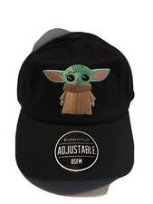 Disney Star Wars The Child Black Hat Baby Yoda Mandolorian NWT Strapback OSFA