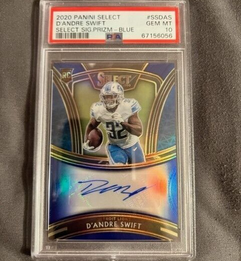 D'Andre Swift Panini Select Signatures Prizm #SSDAS Blue