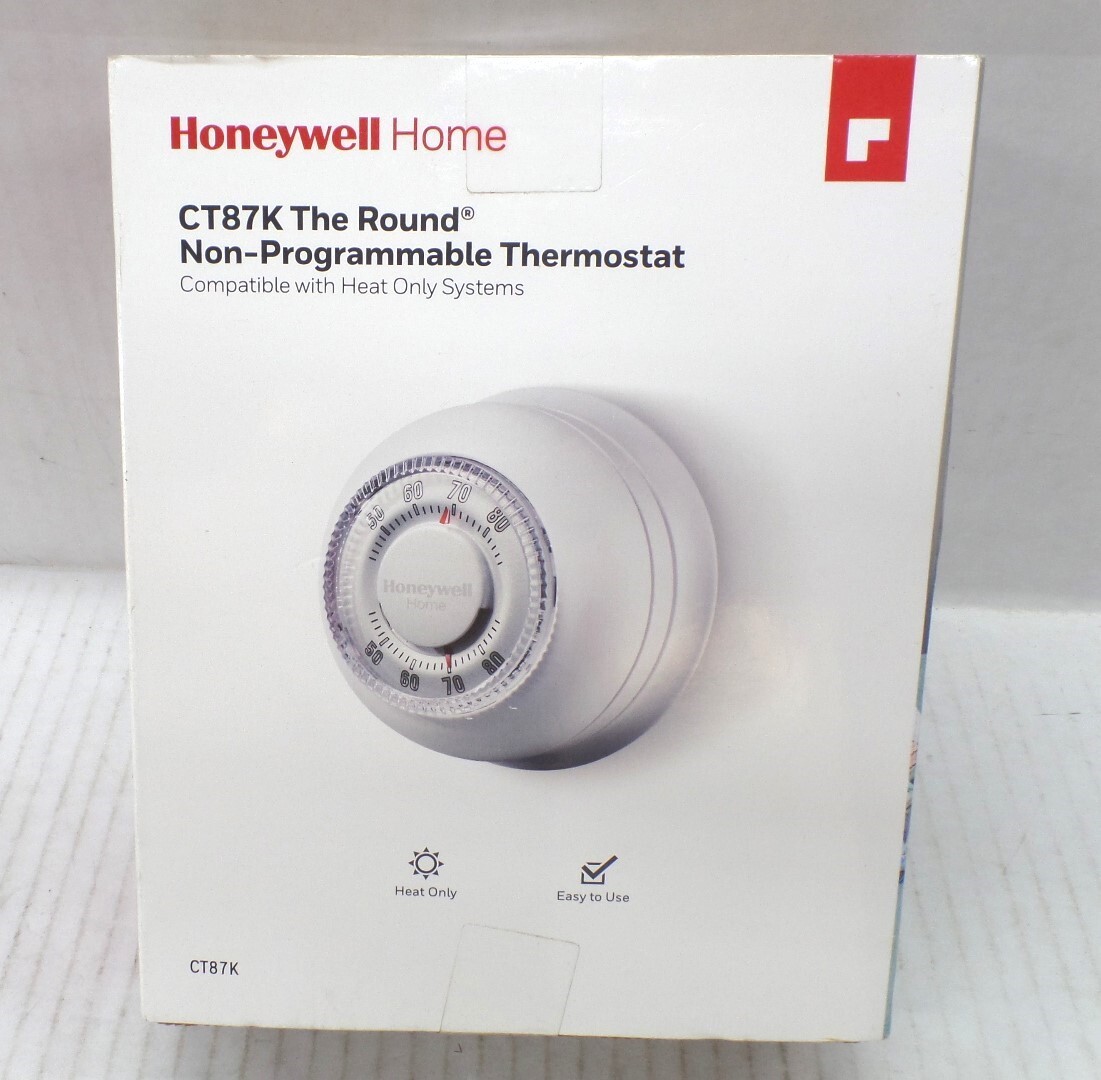 HONEYWELL HOME CT87K ROUND NON-PROGRAMMABLE THERMOSTAT - 1H SINGLE STAGE HEATING