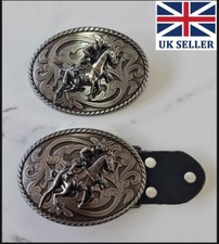Cow Boy Rodeo Horse Rider Belt Buckle-Solid-Bull Fighter-Western Accessories