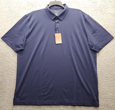 Greg Norman Play Dry ML 75 Polo Shirt Men 2XL Navy Stretch Golf Performance Slit