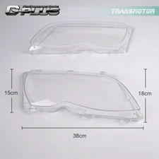 Clear Headlight Headlamp Replacement Lens Fit For BMW E46 3-series 4Door 02-05
