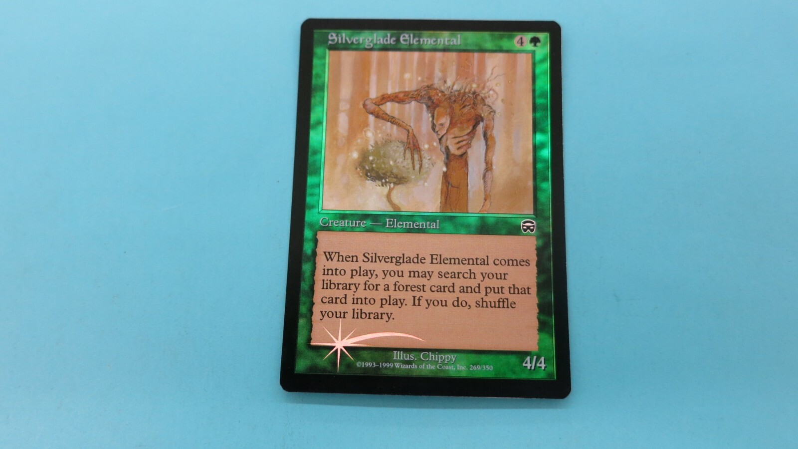 FOIL SILVERGLADE ELEMENTAL MERCADIAN MASQUES MAGIC THE GATHERING MTG LP