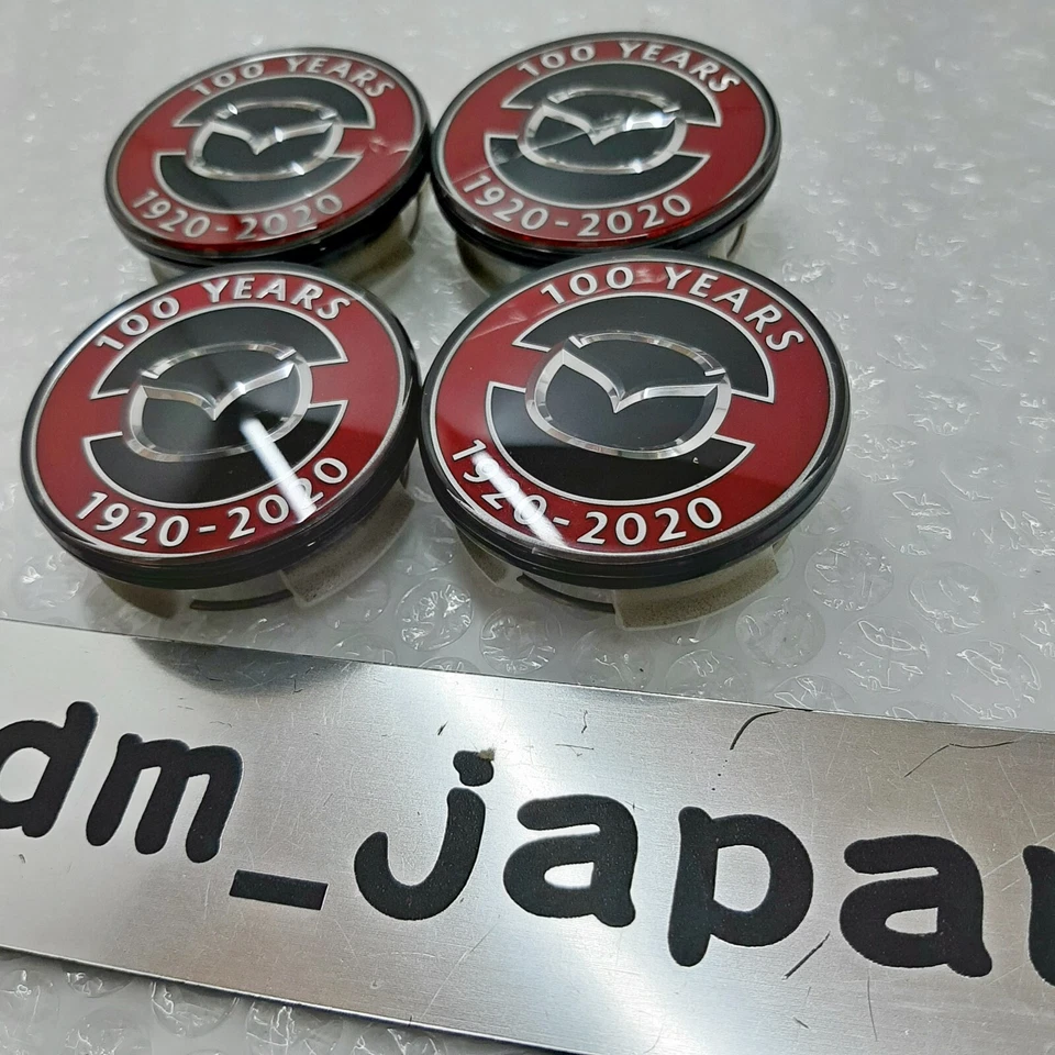 Juego de 4 tapacubos centrales para rueda Mazda MX-5 MIATA 100 aniversario genuinos JDM OEM nuevos Foto 4 de 4