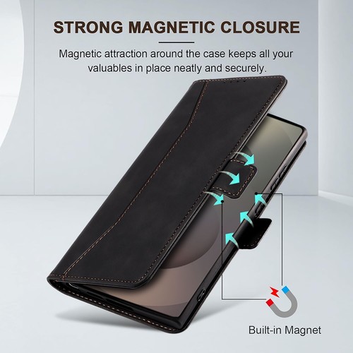 Funda/Protector de Pantalla de Cuero Magnético para Samsung S25 Ultra S25 Plus 5G - Imagen 30 de 39