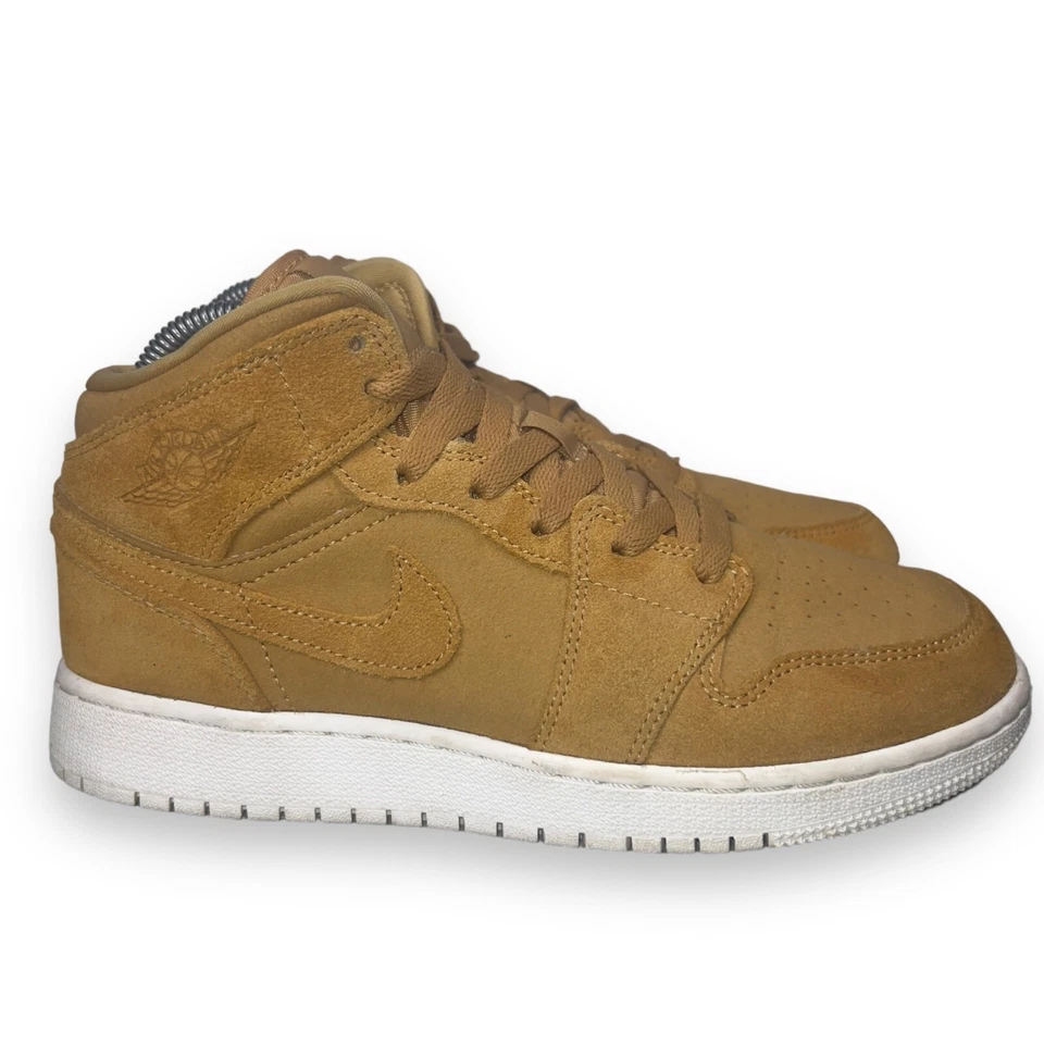 Air Jordan 1 Retro Mid GS 'Golden Harvest' 554725-725 Youth 6 Women's 7.5 - Image 4 of 4