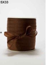 3/8 Inch GROSGRAIN Ribbon - May Arts - SX33 - Brown - 5 Yards