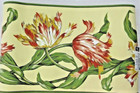 York Unpasted Floral WALLPAPER BORDER 5 Yd x 9" Red Green Yellow
