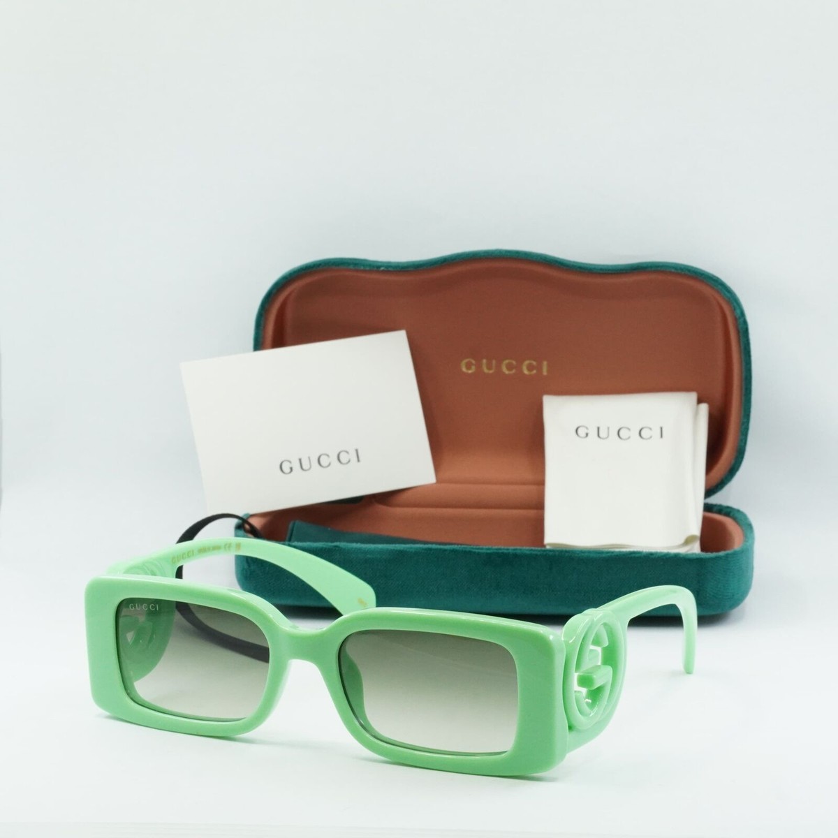 New GUCCI GG1325S 004 Green/Green Gradient 54-19-140