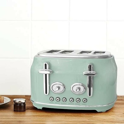 retro seafoam kettle and toaster