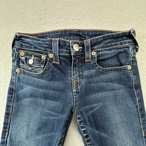 True Religion Jeans Girls 12 Julie Skinny Dark Wash Denim Blue Slim Fit - Picture 3 of 11