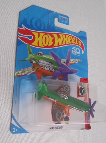 Hot Wheels 2018 HW Daredevils Mad Propz Plane 4/5- New 50th Anniversary - Picture 4 of 6