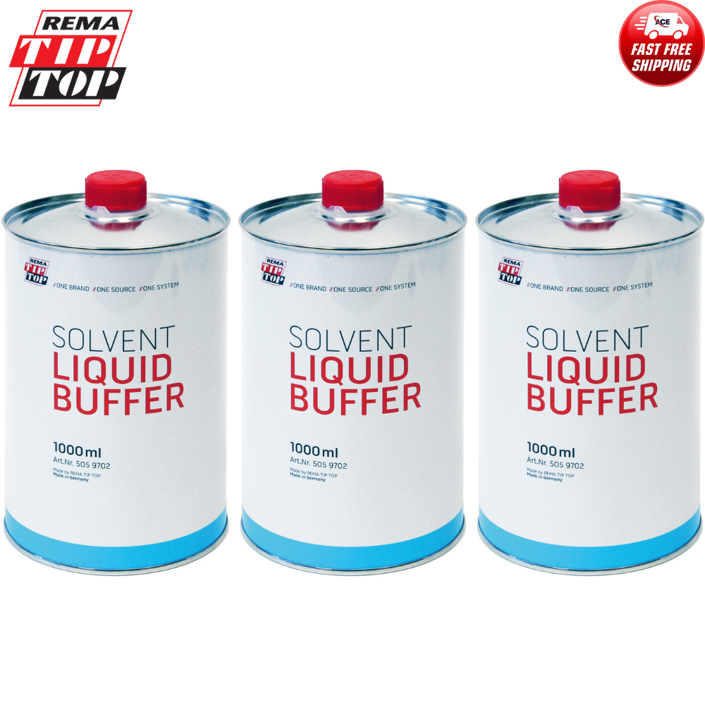 3 x REMA TIP TOP  Liquid Buffer Rubber Cleaner 1 Litre Can Made In Germany