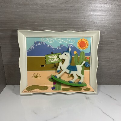 Filly Flatsy Ideal Horse 1968 In Frame Vintage *Missing Doll*