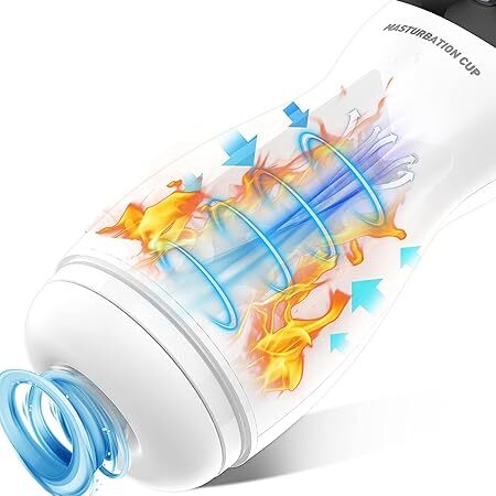 Elektrischer Masturbator Mann Cup mit 10 Vibratoren 3 Stufen Saugen 45 ℃ Heizfun