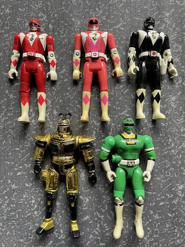 5 Figurines Mighty Morphin 1996 1997 Power Rangers Bandai + 1 Beetleborgs