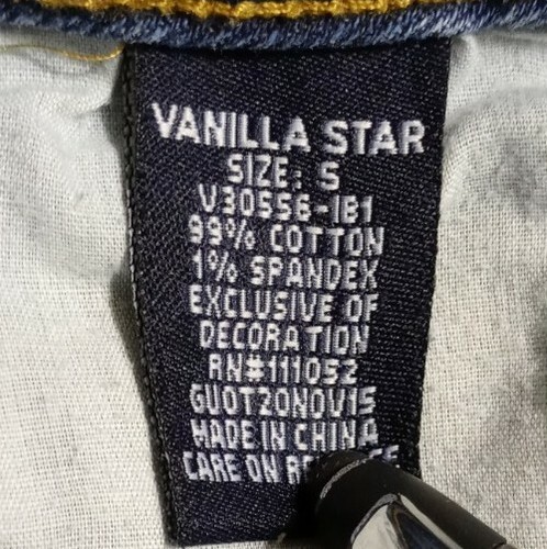 Vanilla Star Jean Shorts 5 Stretch Denim Cut Off Frayed Y2K Festival Shorties - Picture 6 of 6