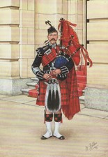 Military Postcard - Pipe Major, Scots Guards, London, 1897-  RR8223